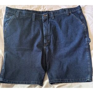 Wrangler Mens Carpenter Denim Shorts Dark Wash Blue Utility 112315238 Size 48